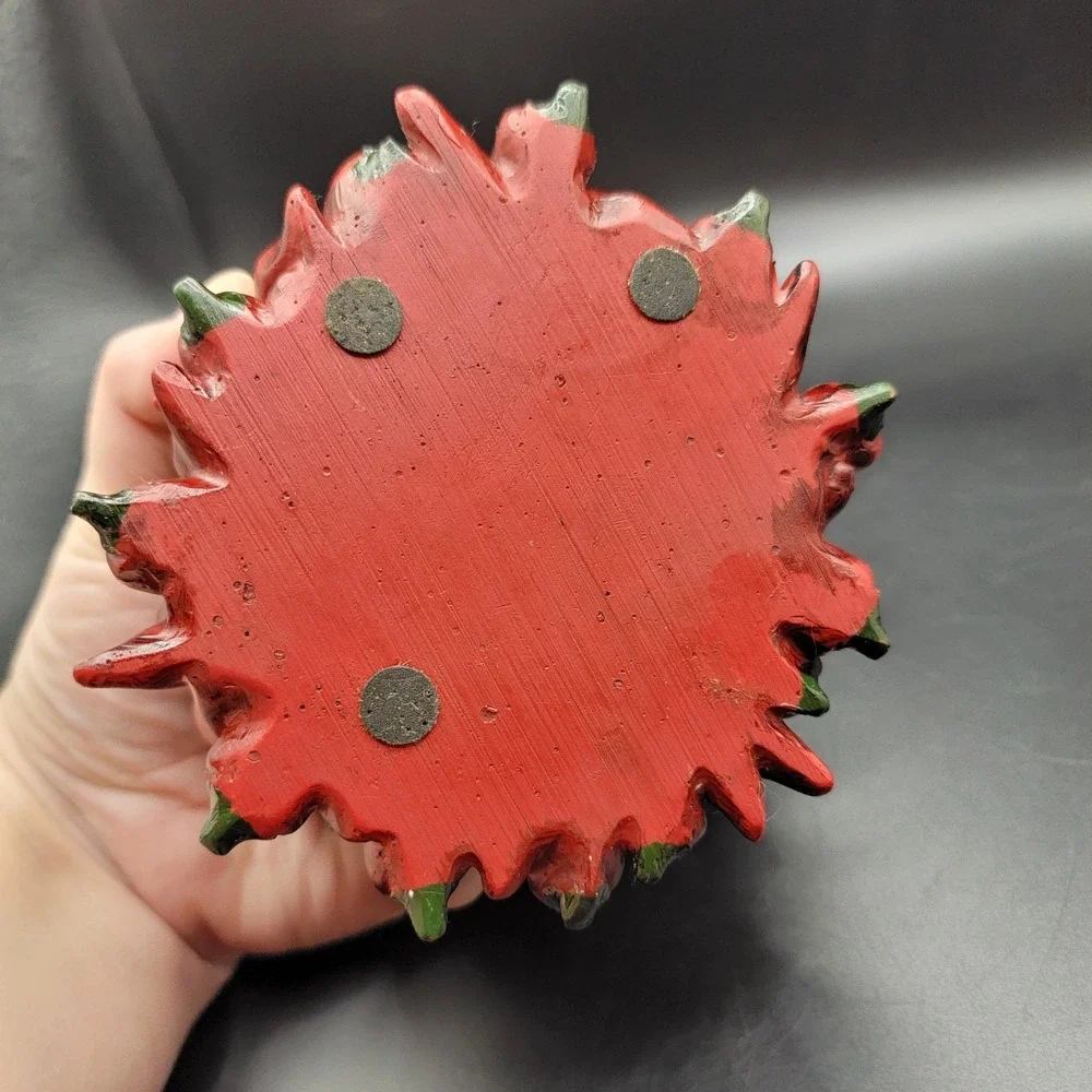 Red Hot Chili Stash Box Resin Trinket Holder with Removeable‎ Lid
